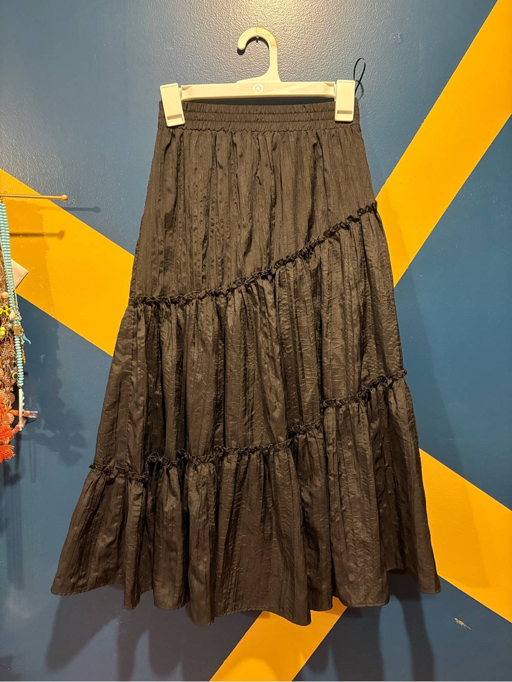 Urban Revivo Black A-Line Midi Skirt NWOT